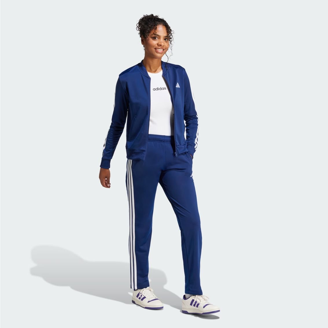 Agasalho Adidas Feminino Essentials 3-Stripes JD5435