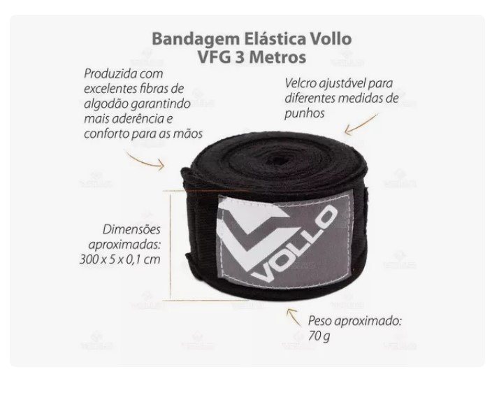 Bandagem Elástica Vollo 5 mts VFG113-5