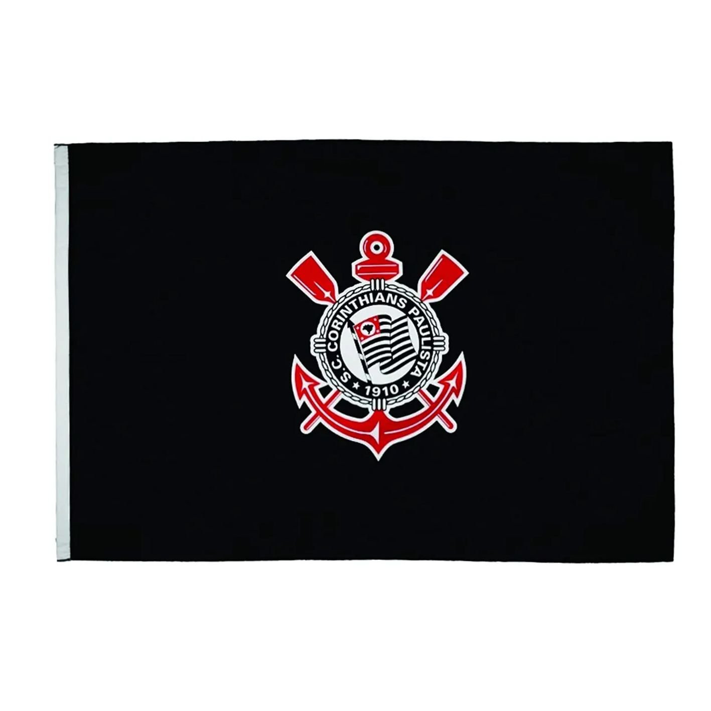 Bandeira Corinthians Oficial Torcedor Estampada Um Lado 126x86cm