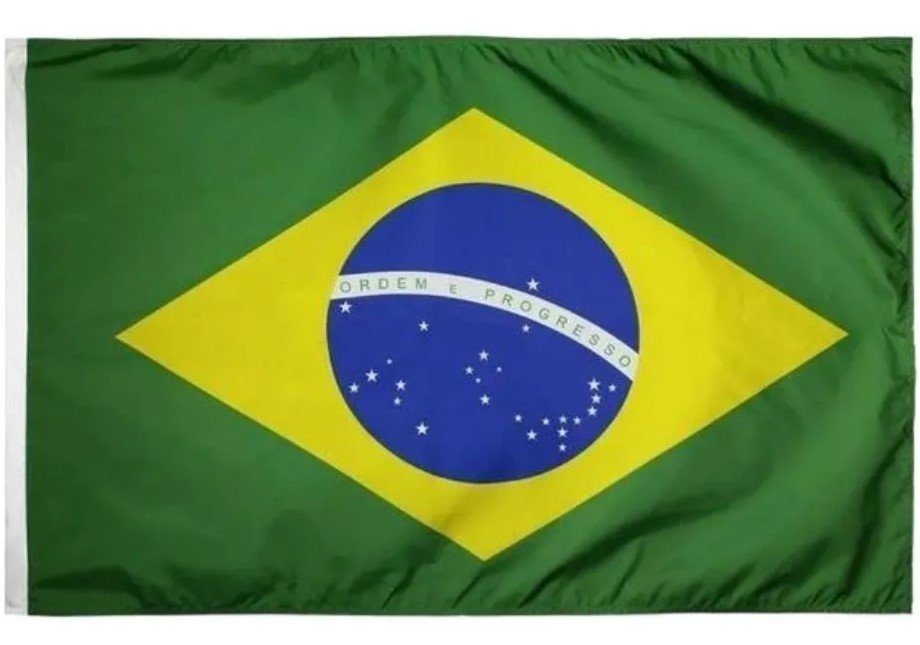 Bandeira do Brasil Oficial Estampada 1 lado 130x90cm