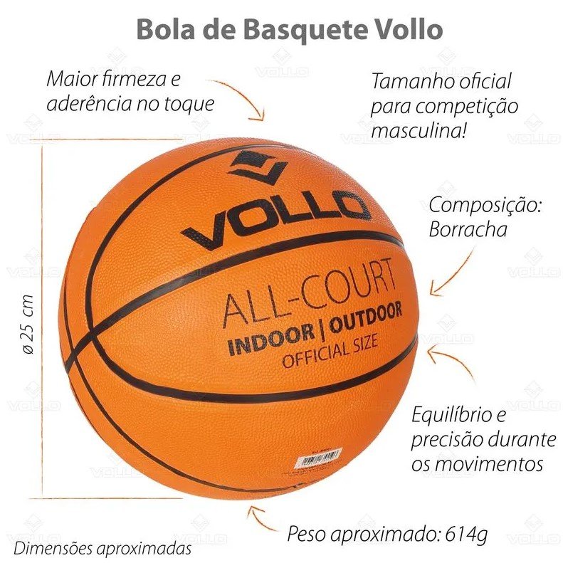 Bola Basquete Vollo Tam: 7 BB700