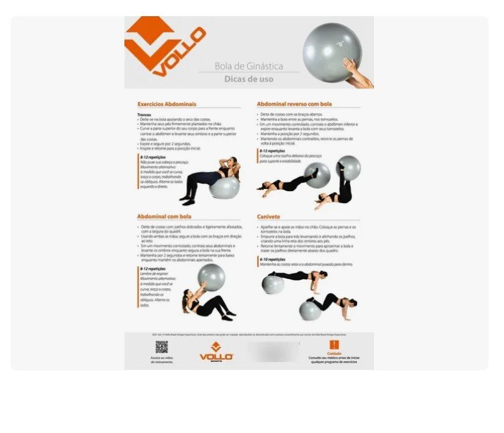 Bola de Ginástica GYM BALL c/bomba Vollo