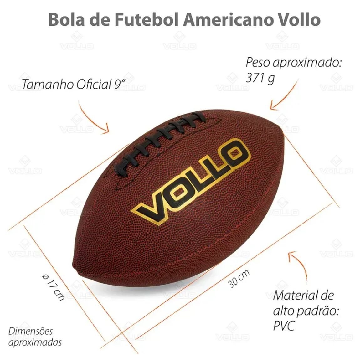 Bola Futebol Americano Vollo VF00
