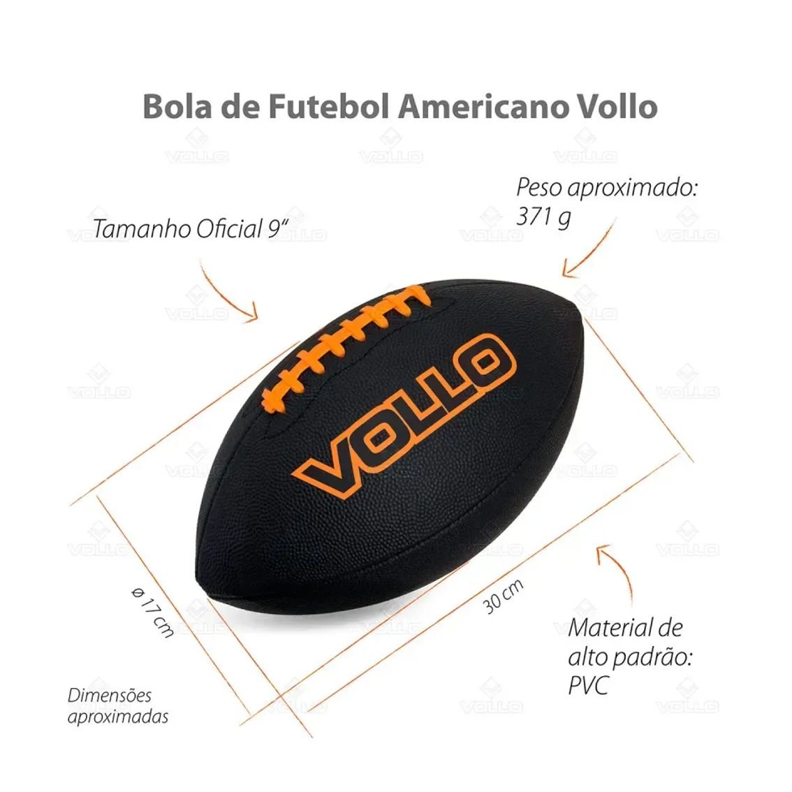 Bola Futebol Americano Vollo VF00