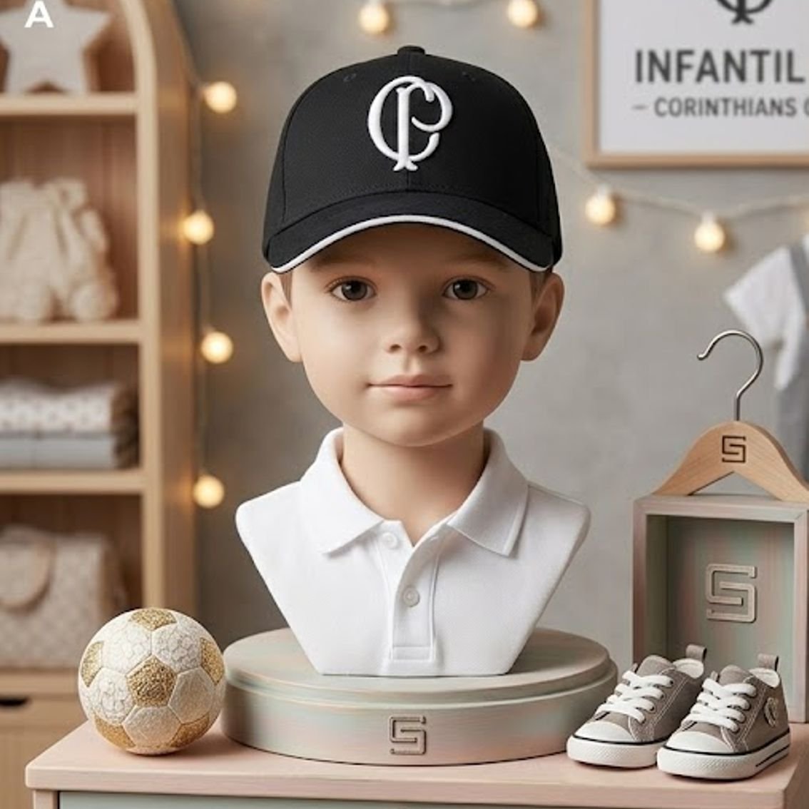 Bone Corinthians Infantil Bordado Supercap 38479
