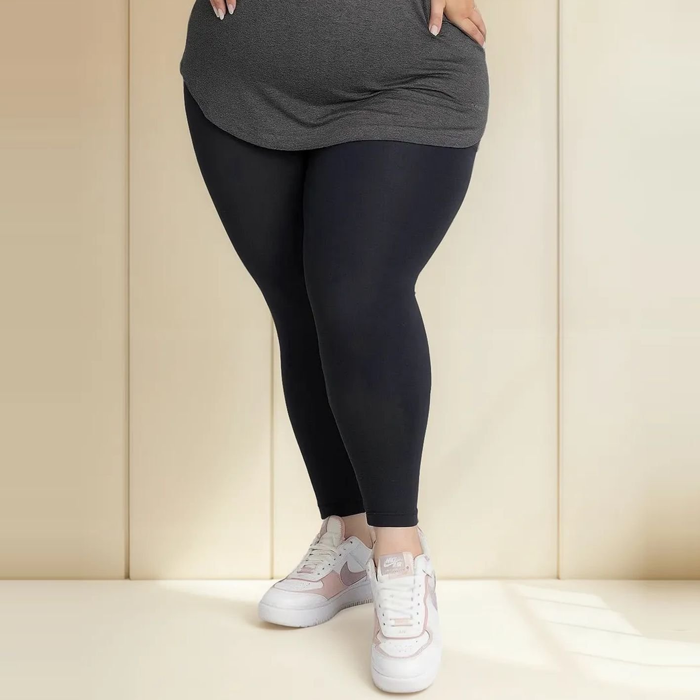 Calça Legging Plus Size Trinys Ginástica Fitness F11593SP