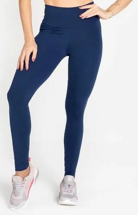 Calça Legging Trinys Ginástica Confortável Linda A724 Marin