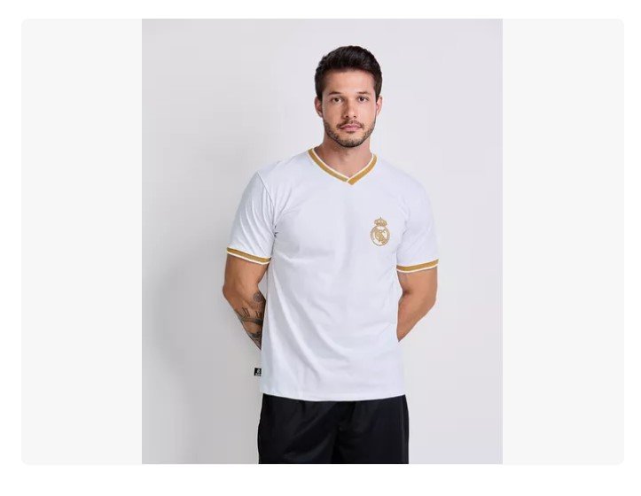 Camisa Balboa Real Madrid Masculina Algodão 14742