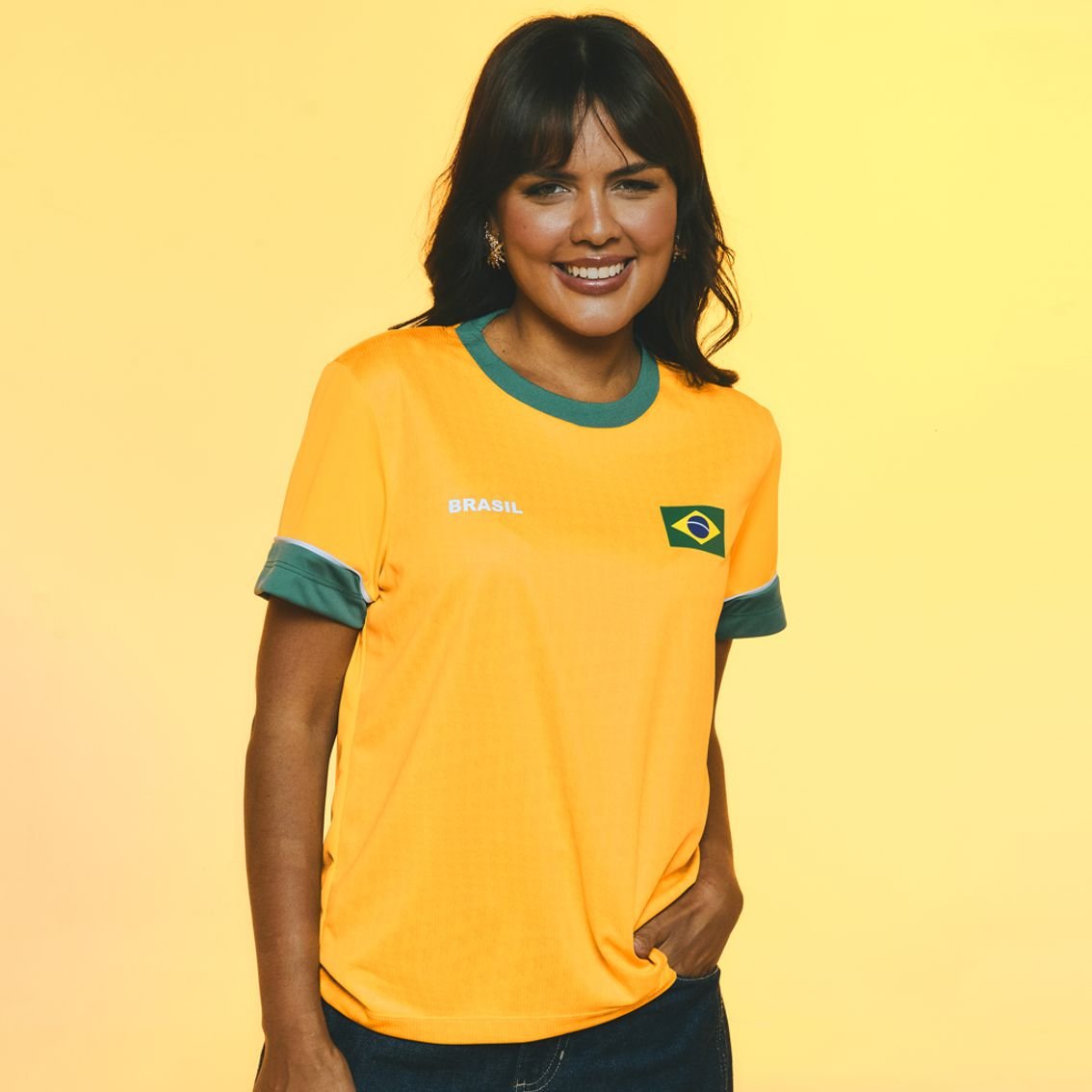 Camisa Brasil Feminina SAGA Braziline