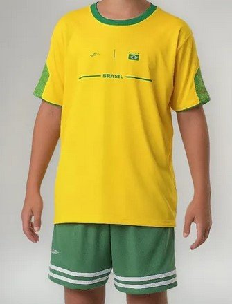 Camisa Brasil Infantil Torcedor Oficial Comemorativa Elite