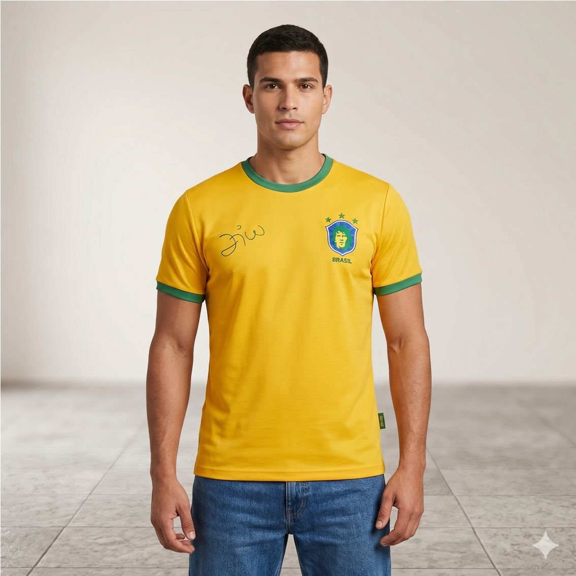 Camisa Brasil Masculina GALINHO ZICO Braziline