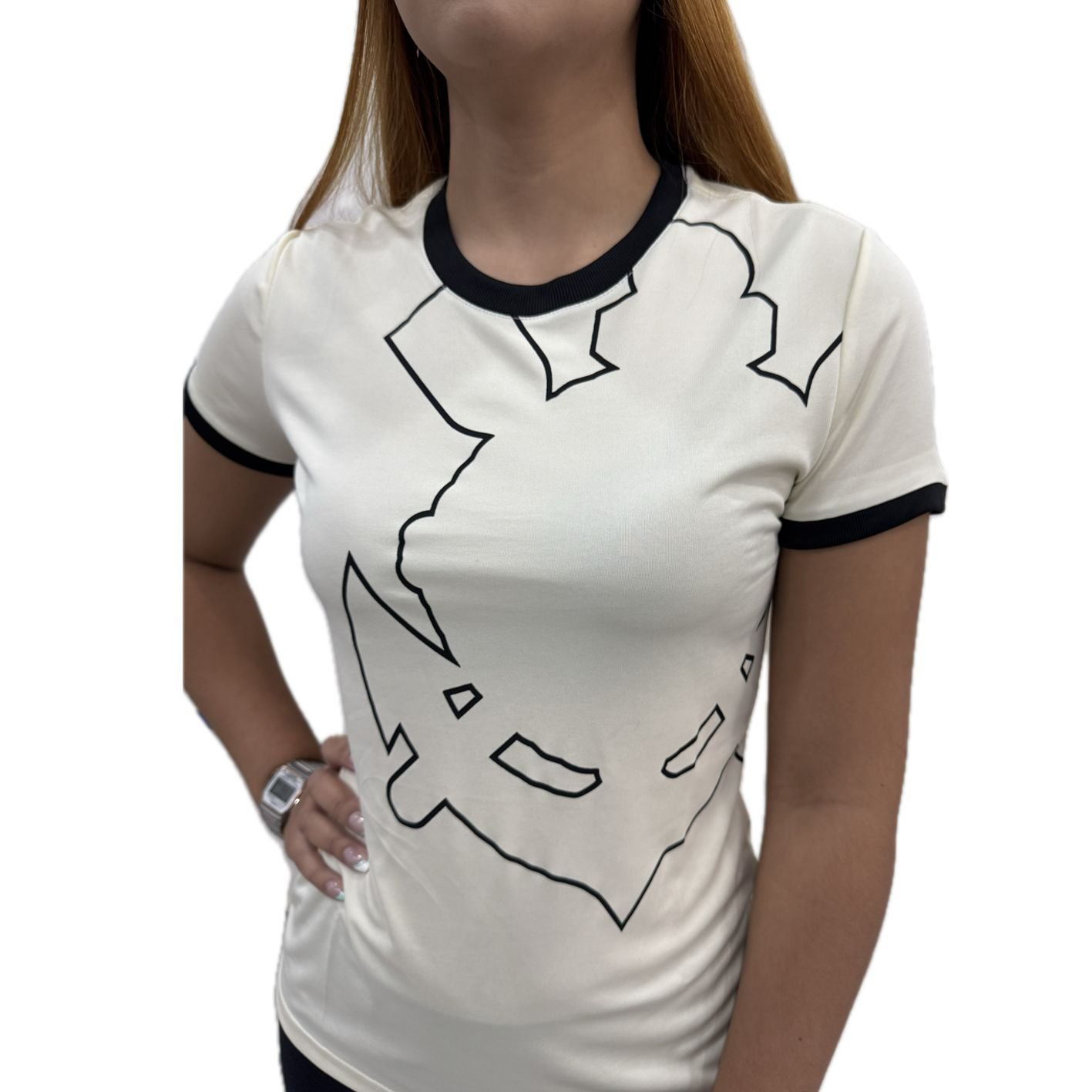 Camisa Corinthians Feminina C/Punho e Estampa 32685