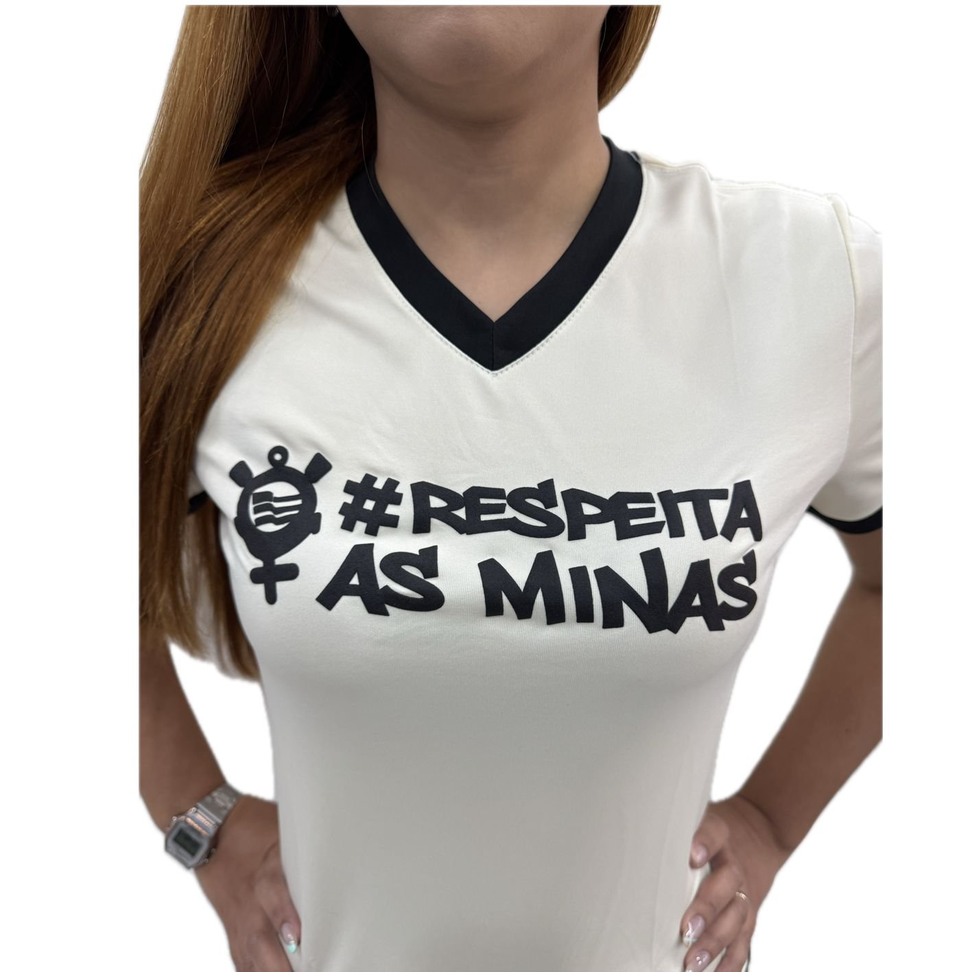 Camisa Corinthians Feminina Golas V C/Punhos 32681
