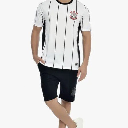 Camisa Corinthians Masculina Fitness Recorte 30097