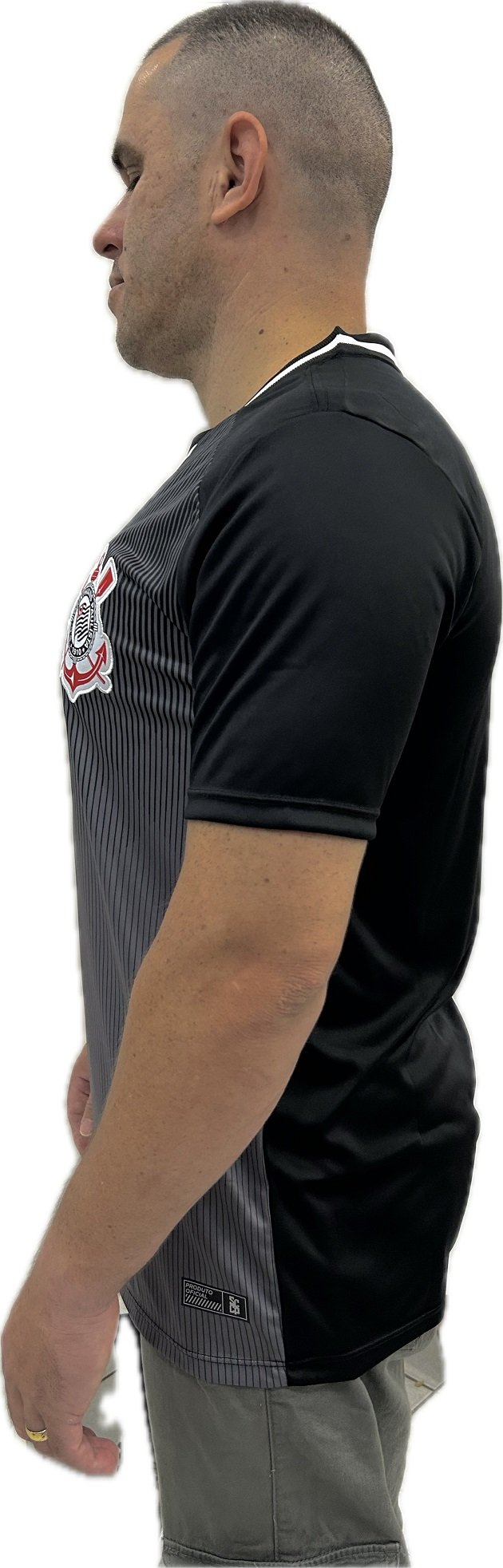 Camisa Corinthians Masculina Gola V Recorte 32345