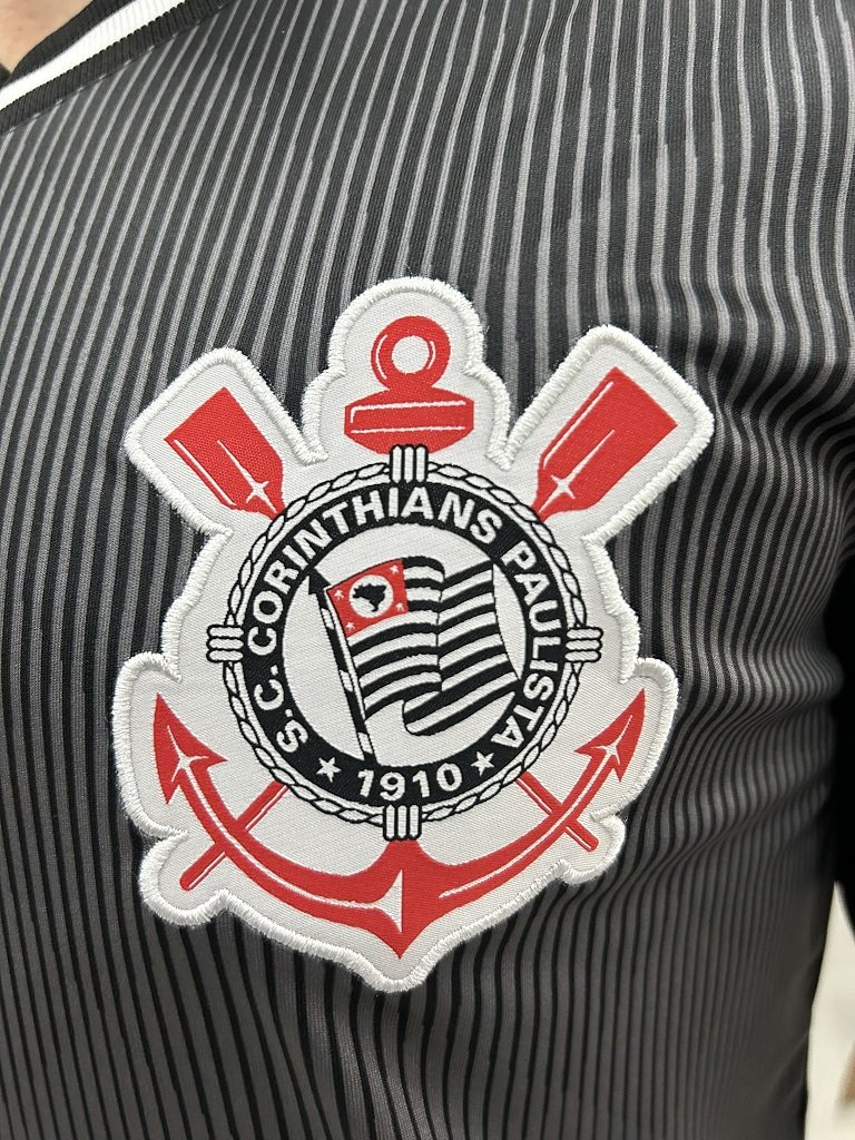 Camisa Corinthians Masculina Gola V Recorte 32345