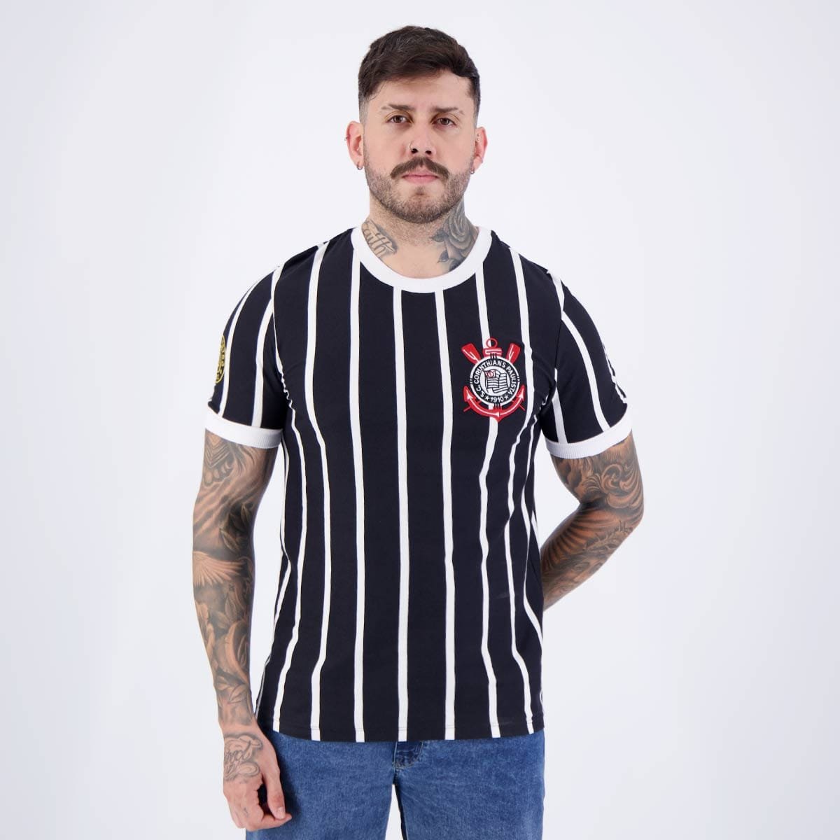 Camisa Corinthians Plus Size Masculina Listrada 31774
