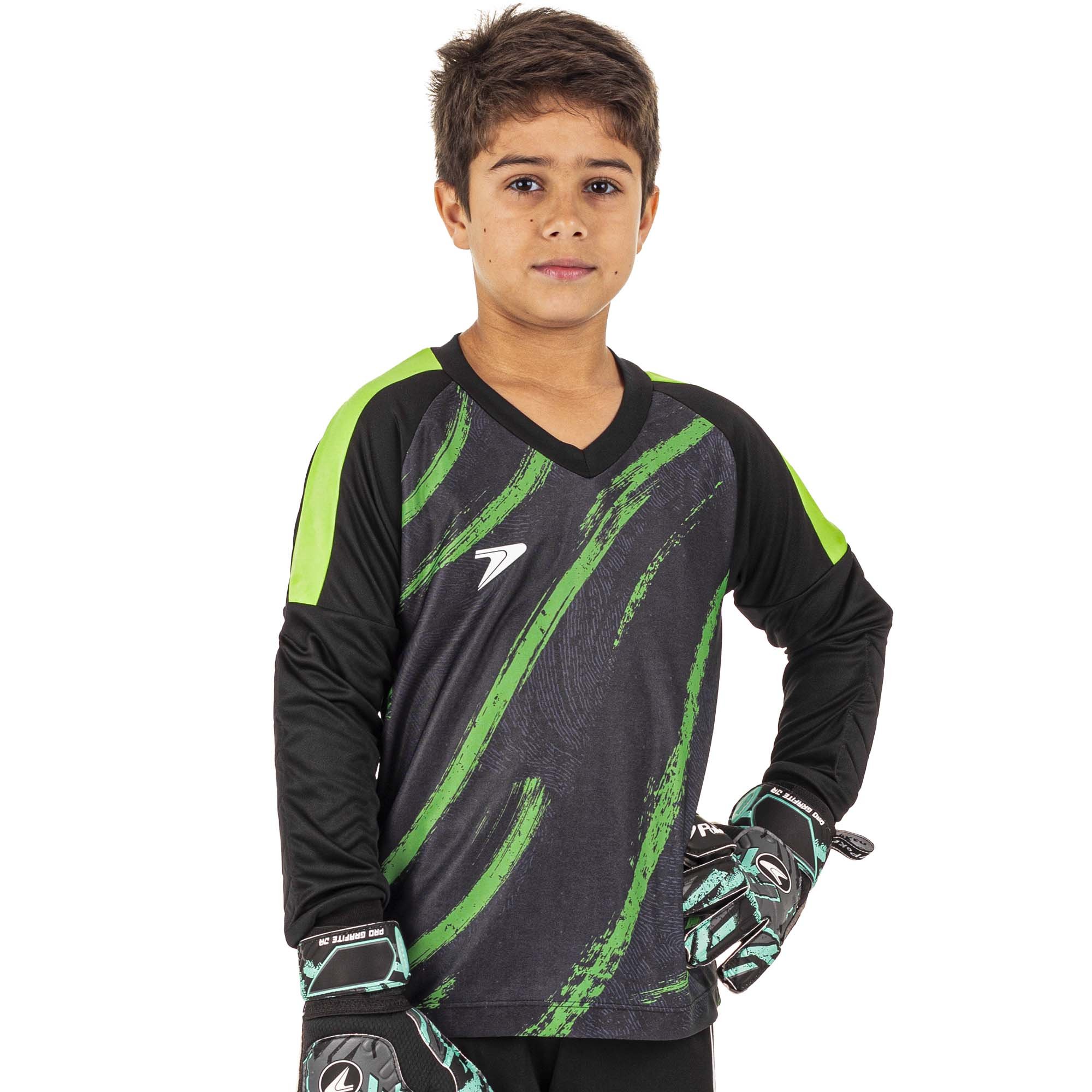 Camisa De Goleiro Poker Infantil Sublimada Orbit M/L 04459