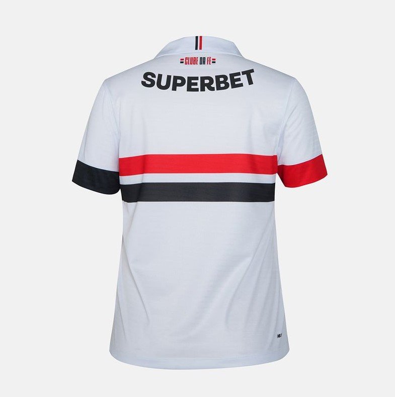 Camisa New Balance São Paulo I Feminina 2024 com/patrocionio WT830478