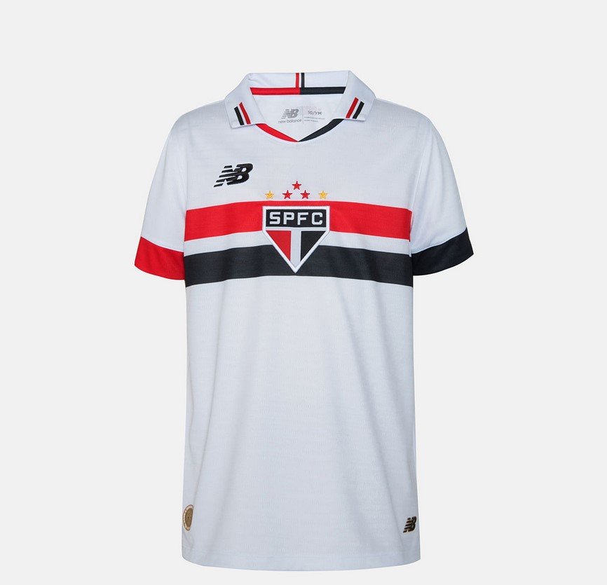 Camisa New Balance São Paulo I Juvenil 2024 JT830479