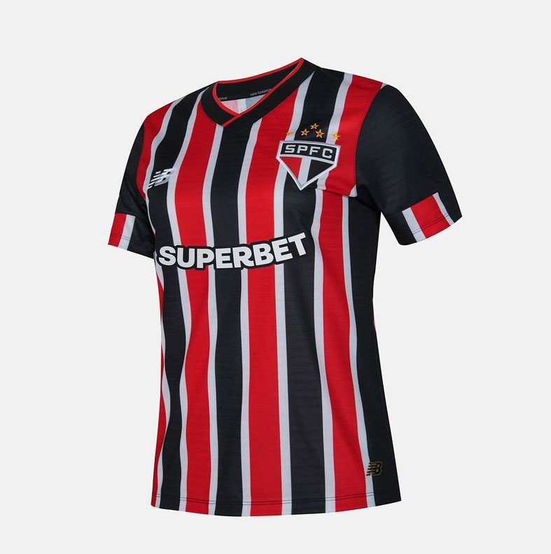 Camisa New Balance São Paulo II Feminina 2024 c/patrocinio WT830483