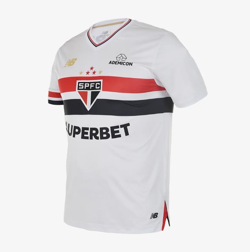 Camisa São Paulo I Feminina 2025 C/PATROCINIO New Balance WT831807