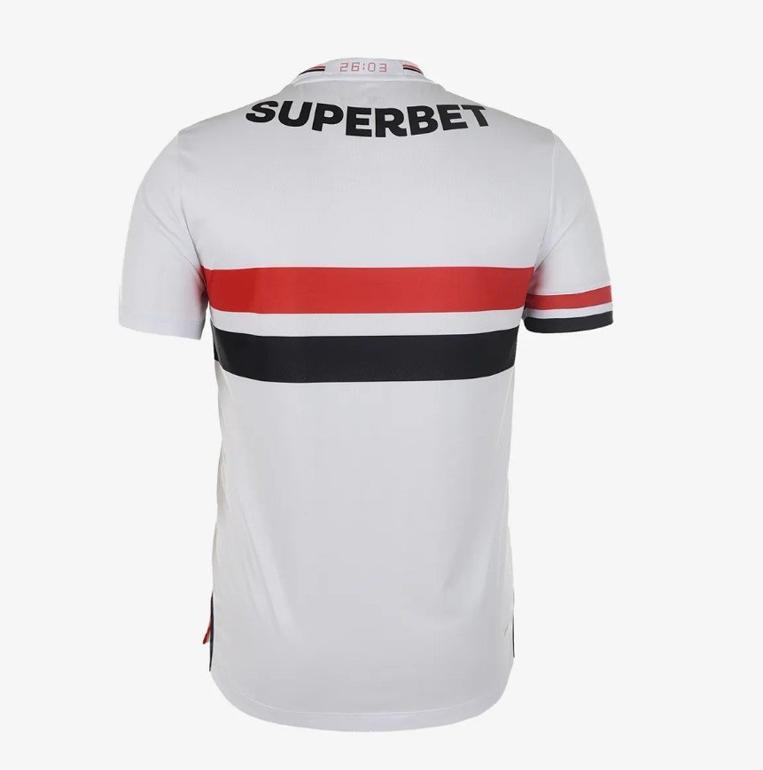 Camisa São Paulo I Feminina 2025 C/PATROCINIO New Balance WT831807
