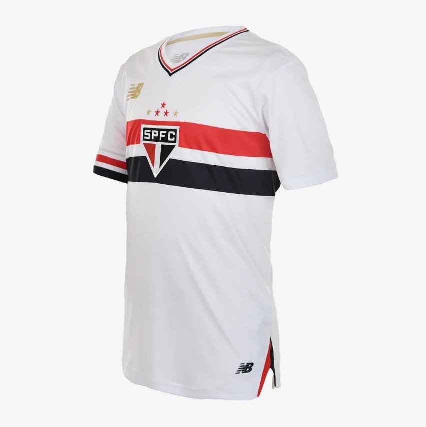Camisa São Paulo I Juvenil New Balance 2025 c/Patrocinio JT831804