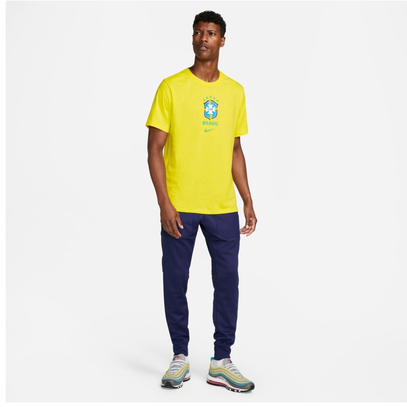 Camiseta Brasil Nike Cbf Crest Ec22 Tee Dh7585