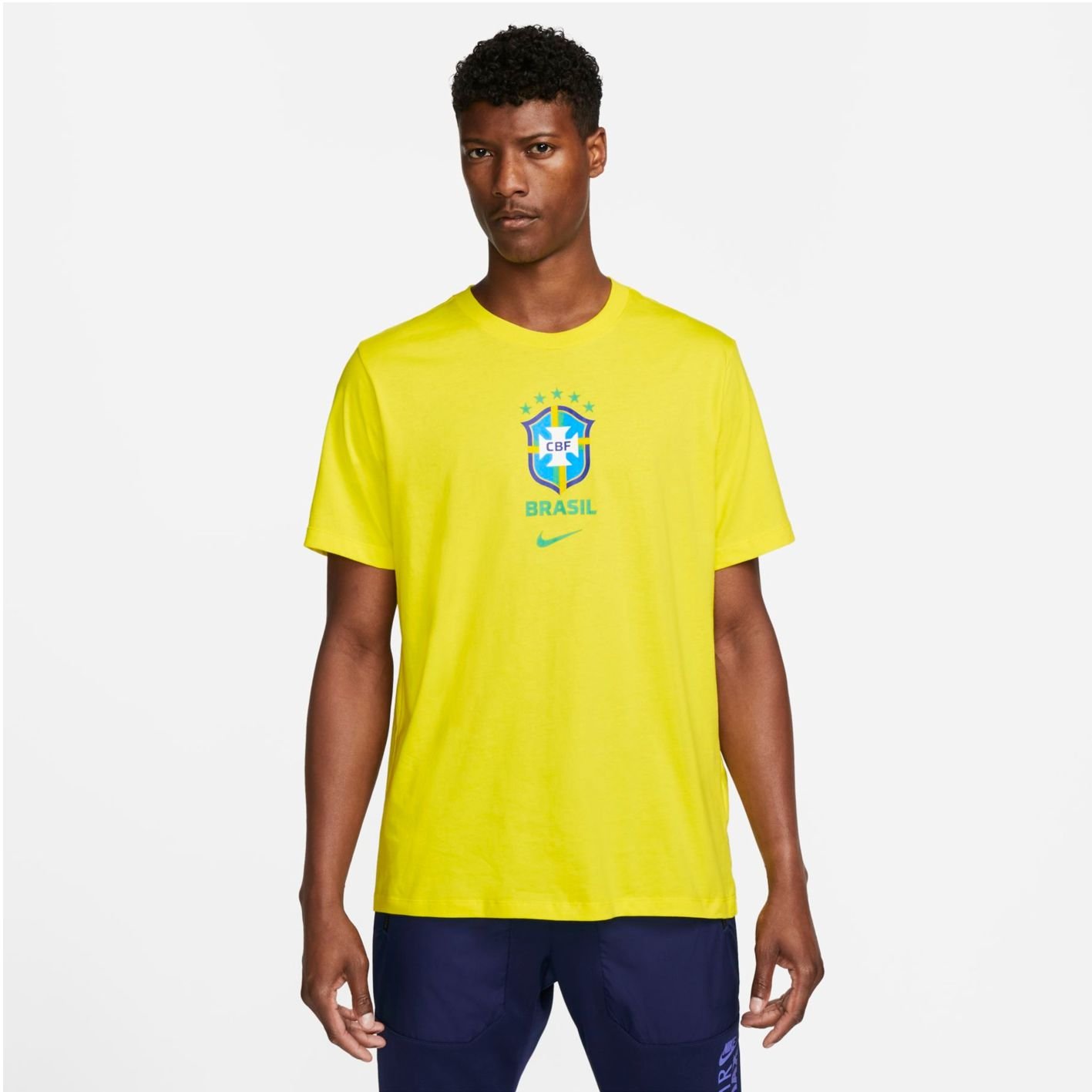 Camiseta Brasil Nike Cbf Crest Ec22 Tee Dh7585