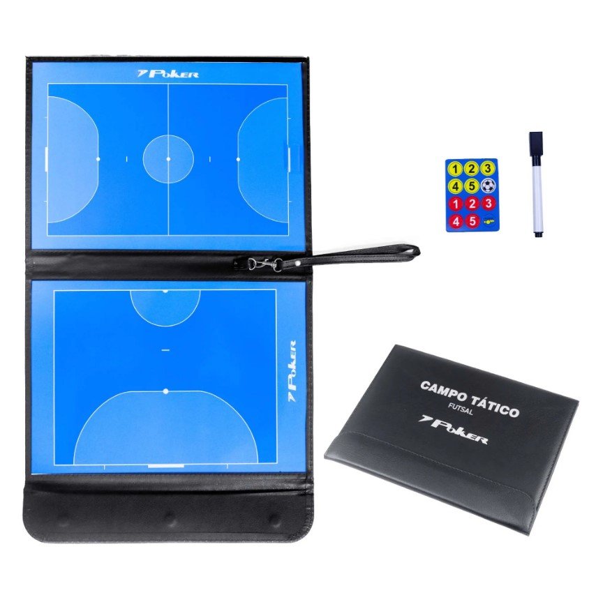 Prancheta Campo Tático com Imã e Caneta Futsal Poker 09168
