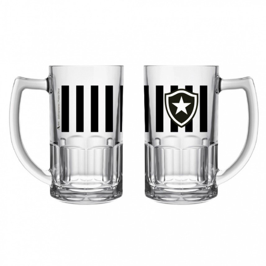 Caneca de Vidro Chopp 119032 Botafogo Oficial 340ml