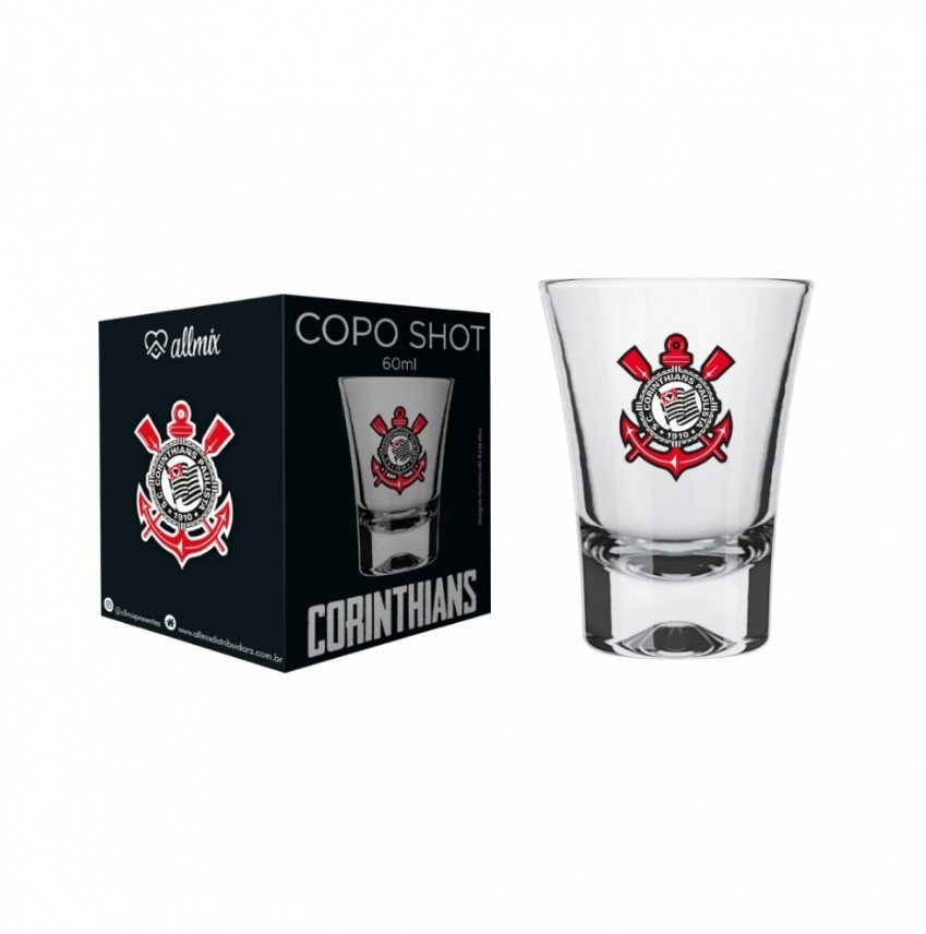 Copo Corinthians Shot 60ml Oficial Licenciado