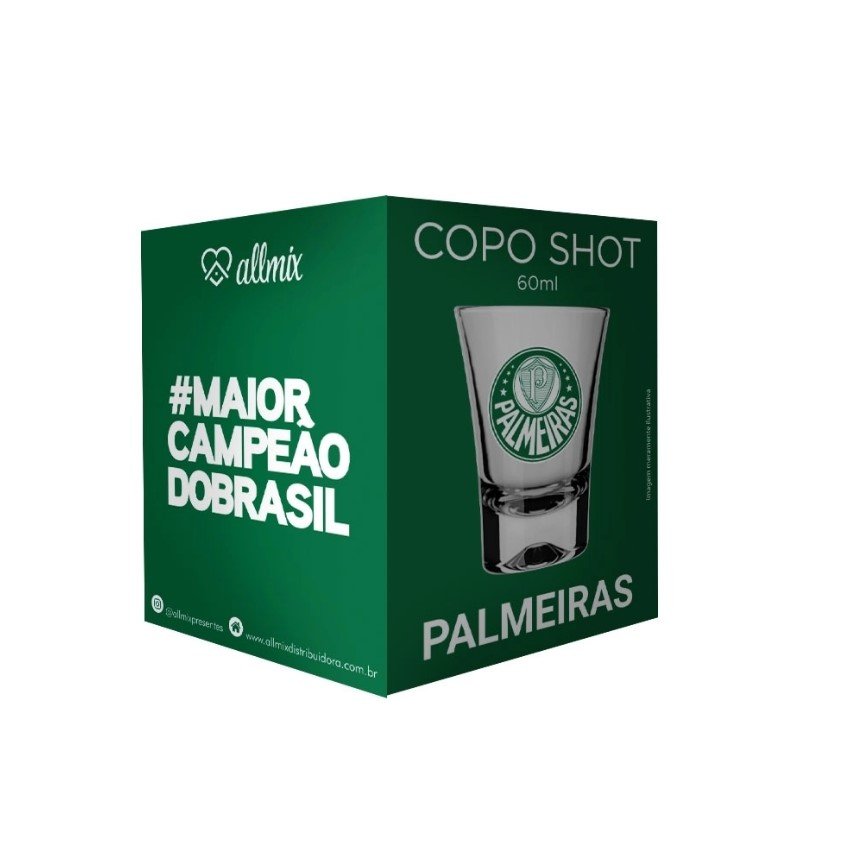 Copo Palmeiras Shot 60ml Oficial Licenciado 2304038