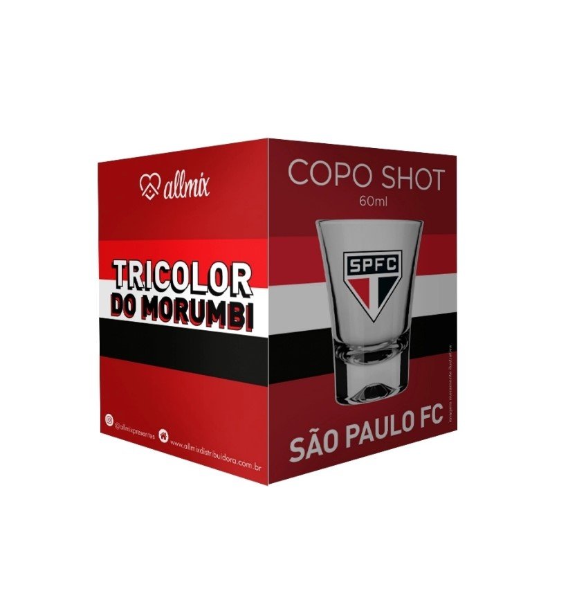 Copo São Paulo Shot 60ml Oficial Licenciado 2304036