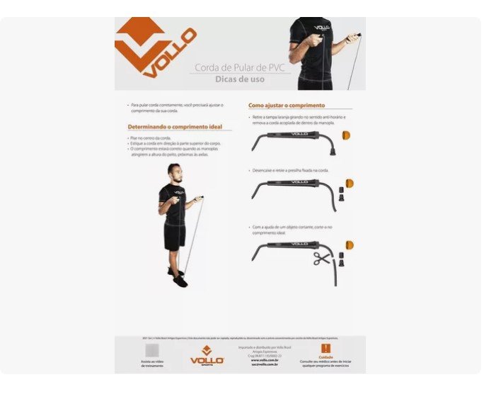 Corda de pular PVC Vollo VP1075