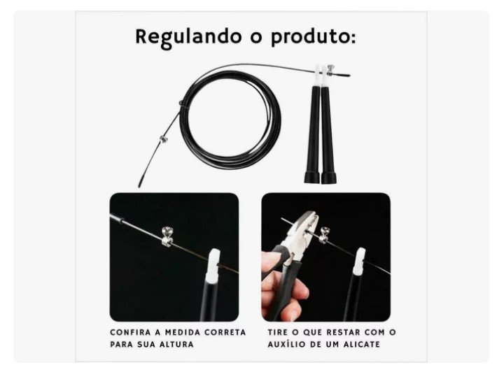 Corda Pular Academia Cabo de Aço Poker 09114