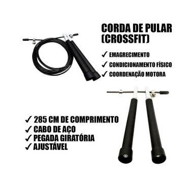 Corda Pular Academia Cabo de Aço Poker 09114