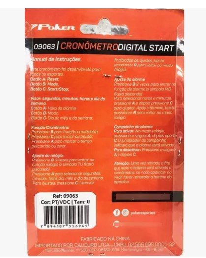 Cronometro Digital Start Poker Ref 0906312