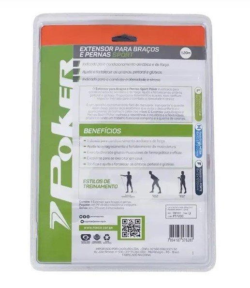 Extensor para Braços e Pernas Sport Medio 10,5x1200mm 09111
