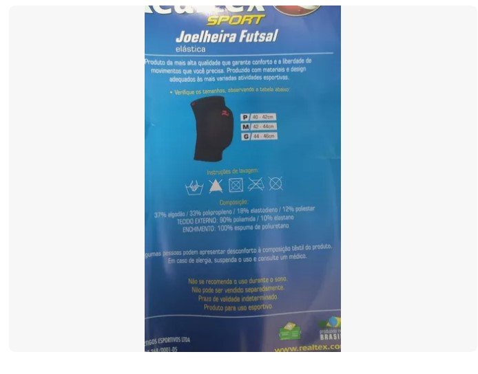 Joelheira Futebol Goleiro Realtex Futsal Ref.0090