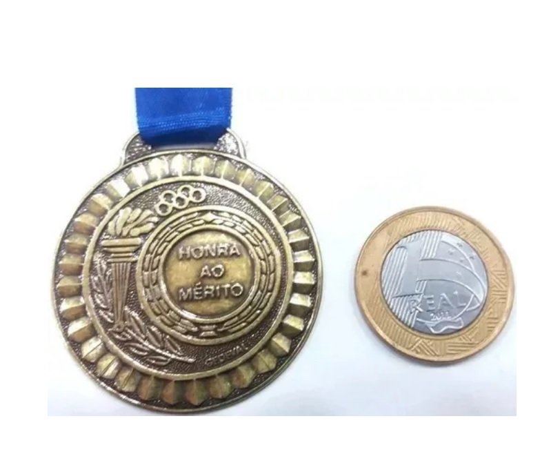 Kit Medalha 10 Peças 45mm Esportiva C/f-ouro/prata/bronze