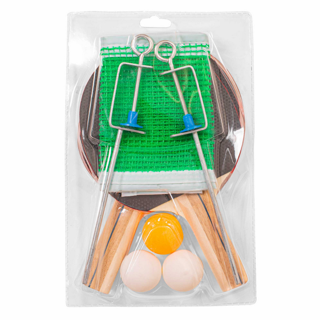Kit Ping Pong Poker 2 Raquete + 3 Bolinha + Suporte + Rede Poker 09019
