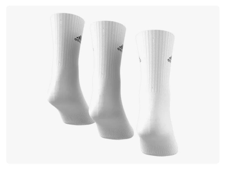 Meia adidas Cano Longo Lisa Logo Pack 3 HT3446