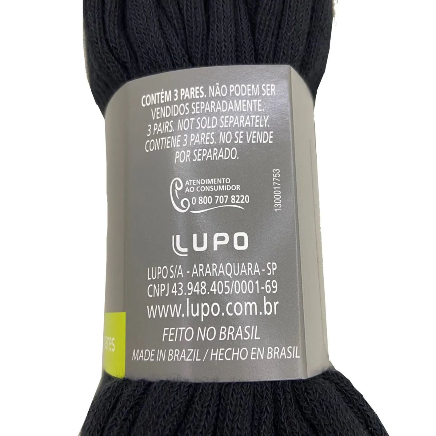 Meia Cano Médio Kit 3 Pares Sport Lupo 03245-089