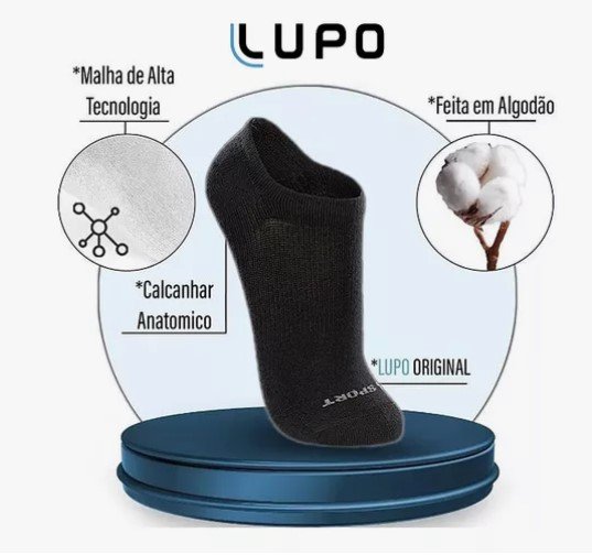 Meia Lupo Sapatilha AU Sap. KIT 3 PÇS Invisível 03170-089