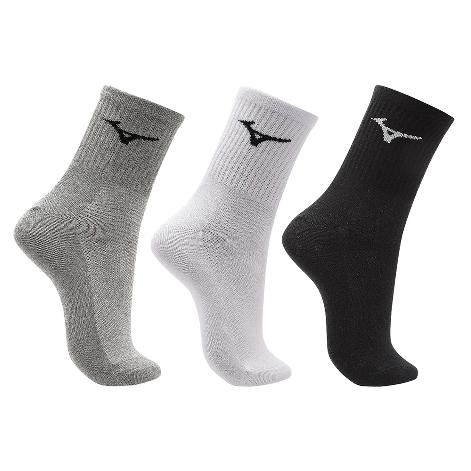 Meia Mizuno Cano Medio Kit 3 Pares MIFTA51915