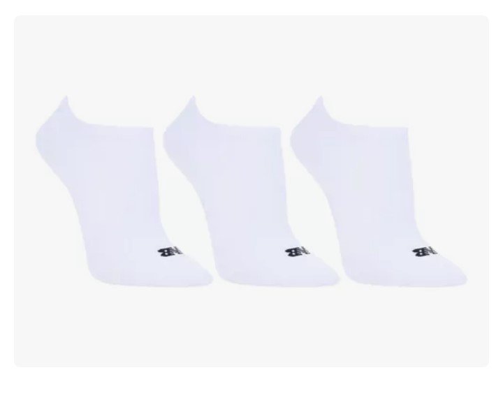 Meia New Balance Kit 3 peças Invisível NB33A