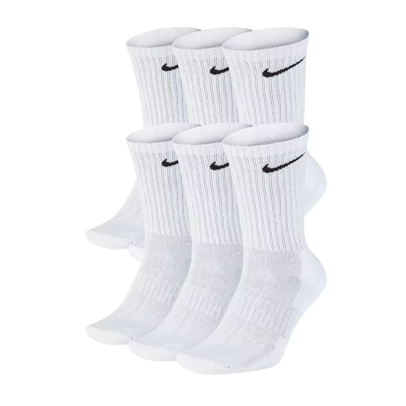 Meia Nike Cano Alto Everyday - Kit 6 Pares Sx7666-010