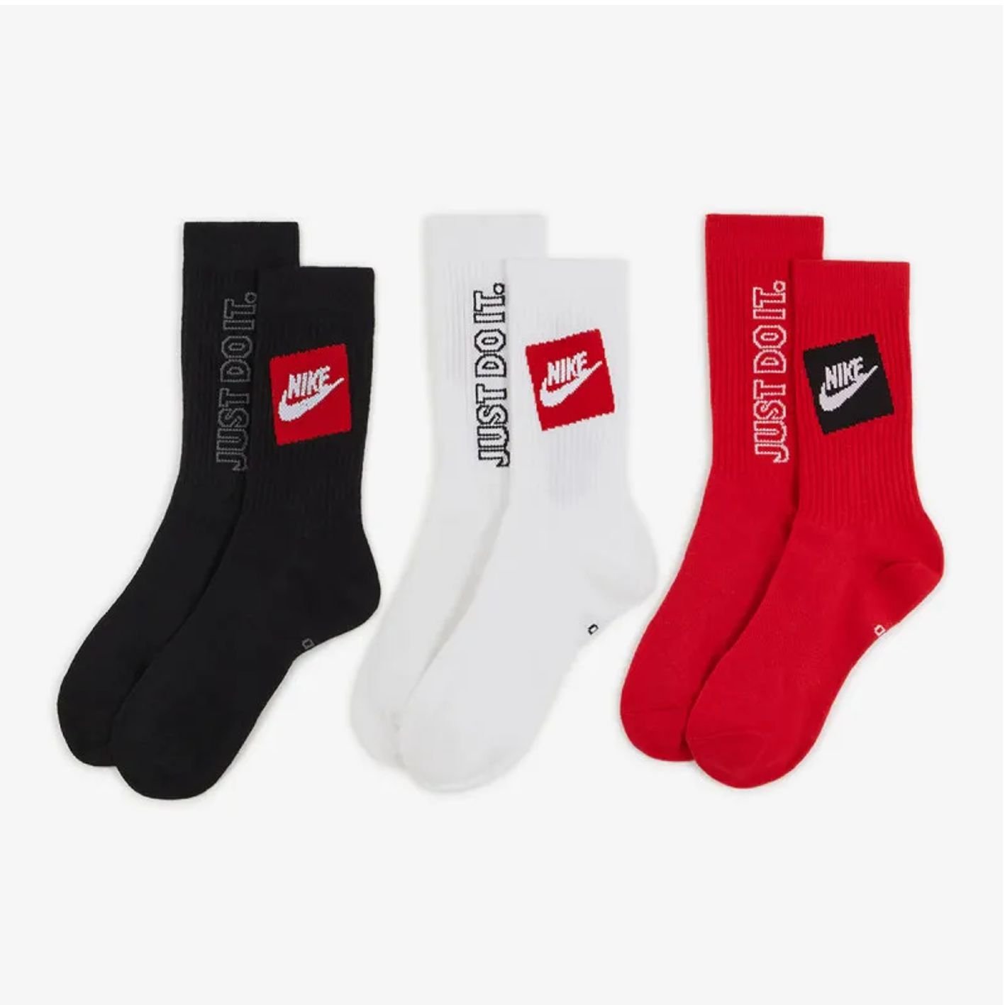 Meia Nike Cano Alto Everyday Essential 3 Pares Da2583-904